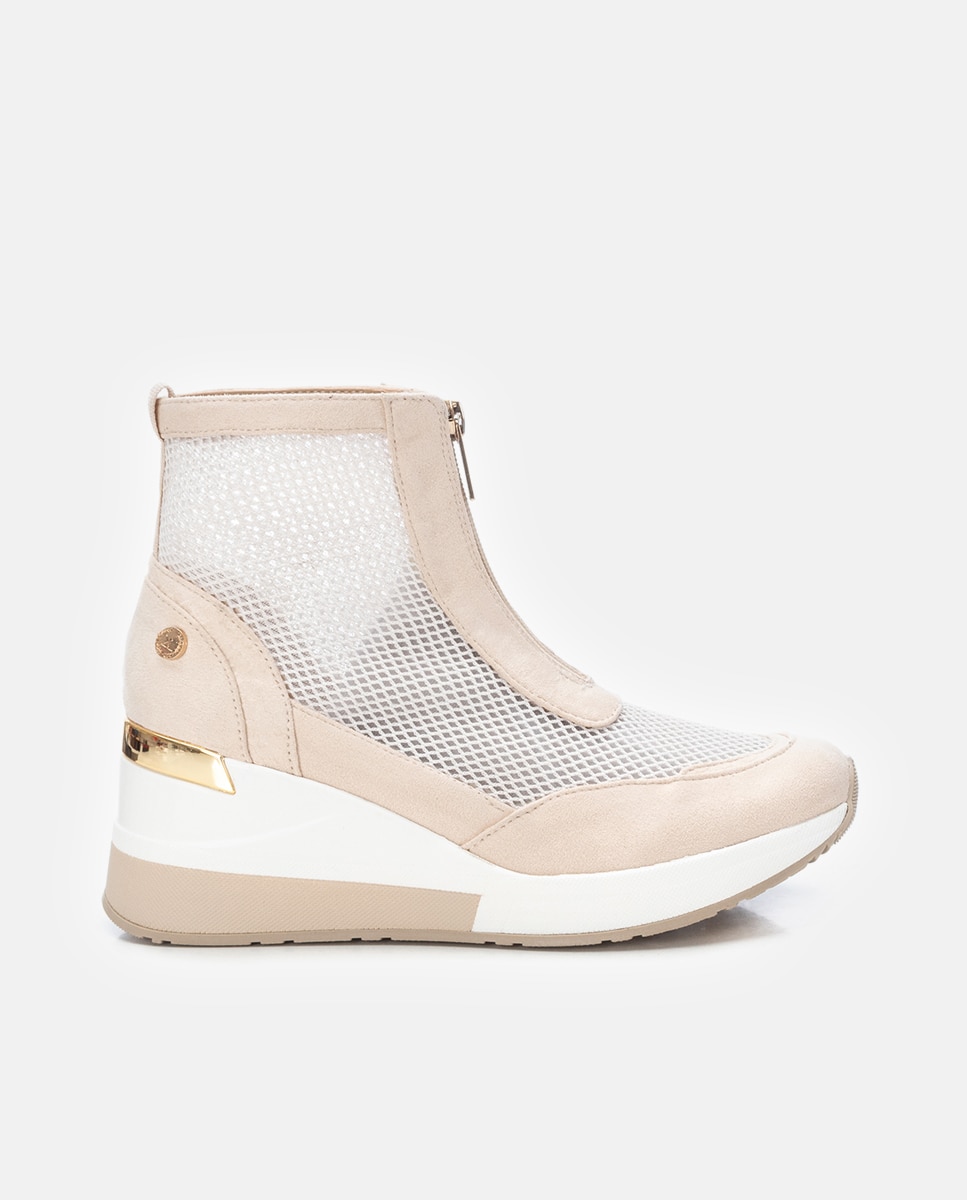 Botines básicos de mujer con cremallera - Xti - Beige Beige-1