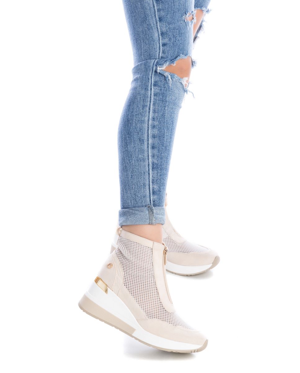 Botines básicos de mujer con cremallera - Xti - Beige Beige-2