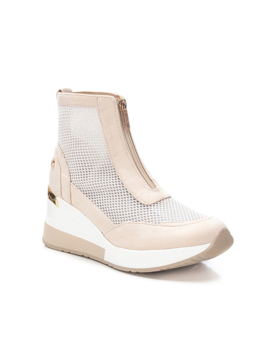 Botines básicos de mujer con cremallera - Xti - Beige Beige-3