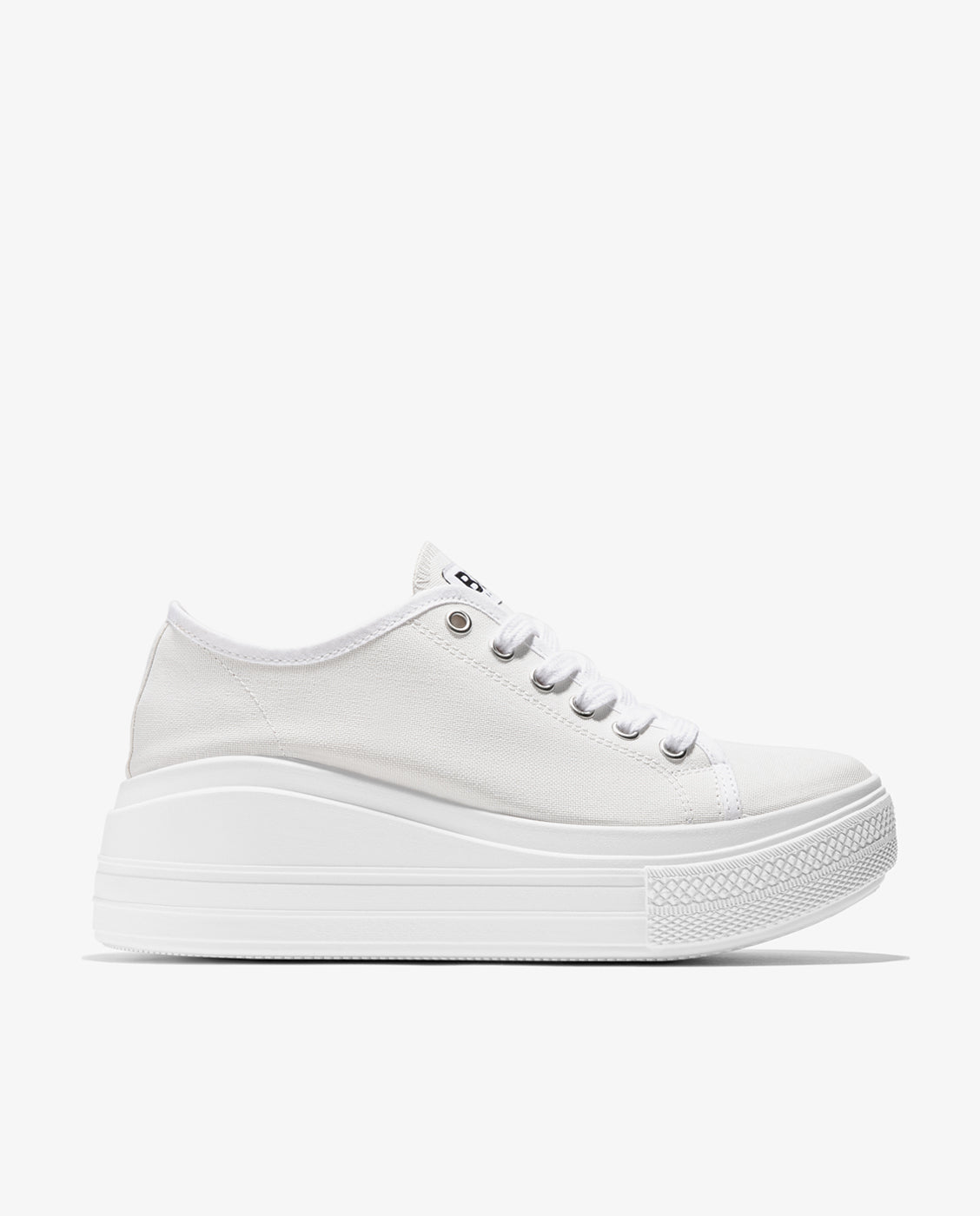 Break and Walk - Zapatillas de lona de mujer blancas con cuña.