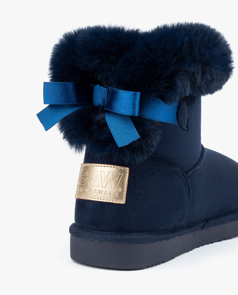 Botas de beb ni a estilo australianas con pelo water repellent azules