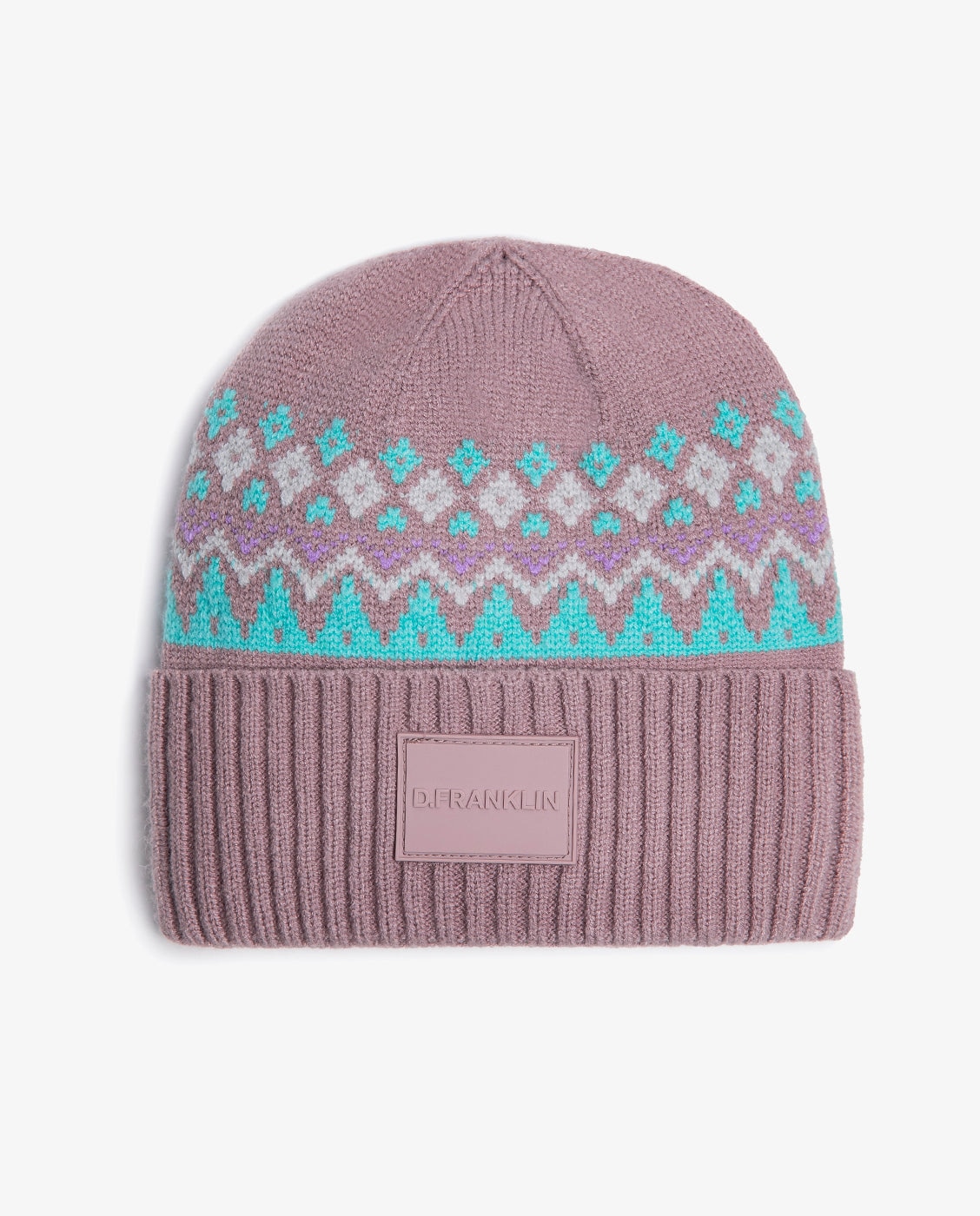 Gorro de lana con estampado print - D.Franklin - Rosa Rosa-1