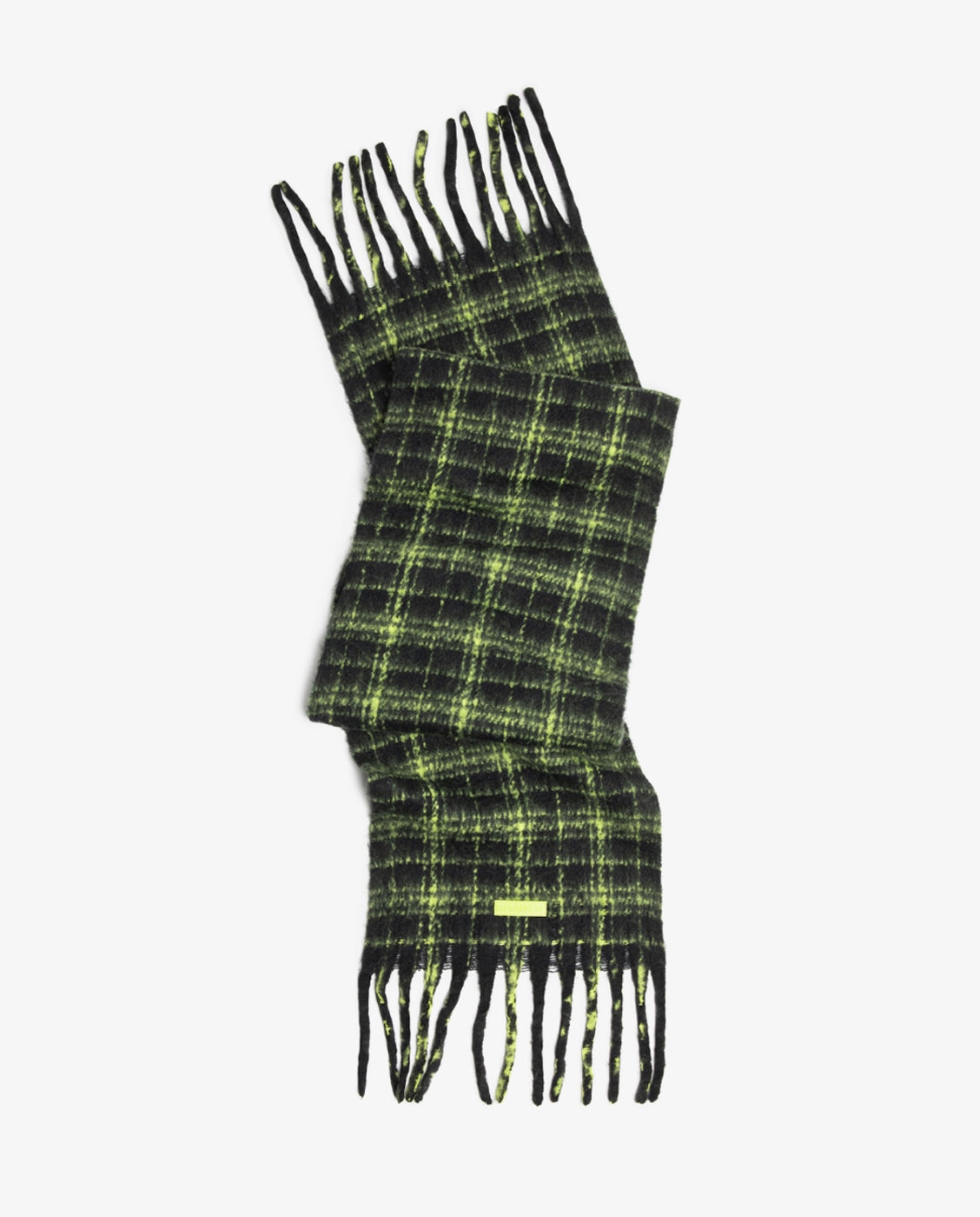 Bufanda de poliéster con estampado de cuadros - D.Franklin - Verde Verde-1