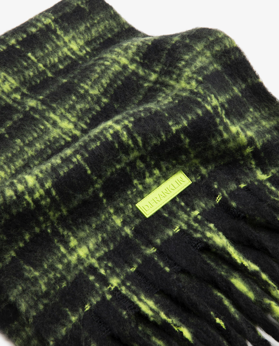 Bufanda de poliéster con estampado de cuadros - D.Franklin - Verde Verde-2