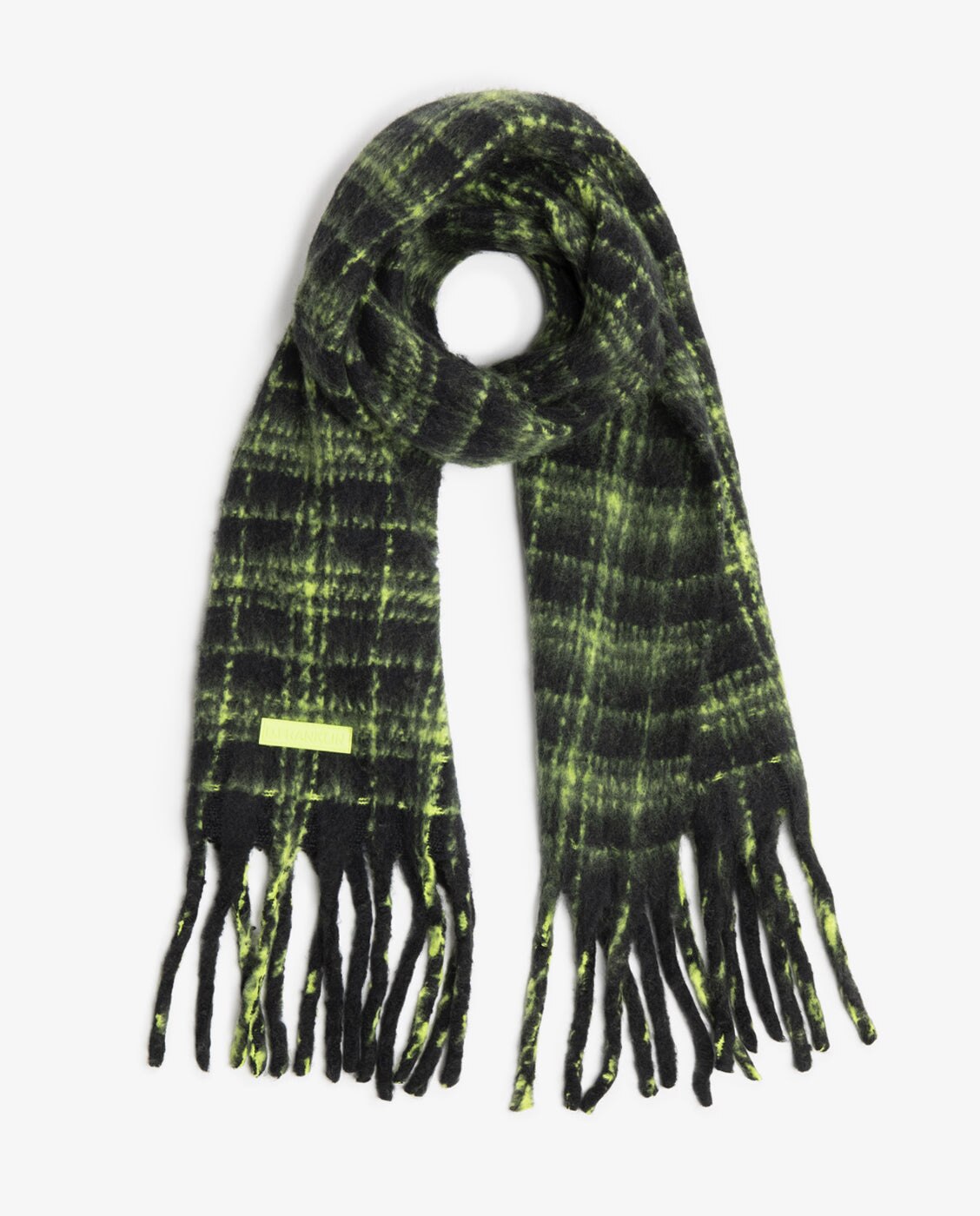 Bufanda de poliéster con estampado de cuadros - D.Franklin - Verde Verde-4