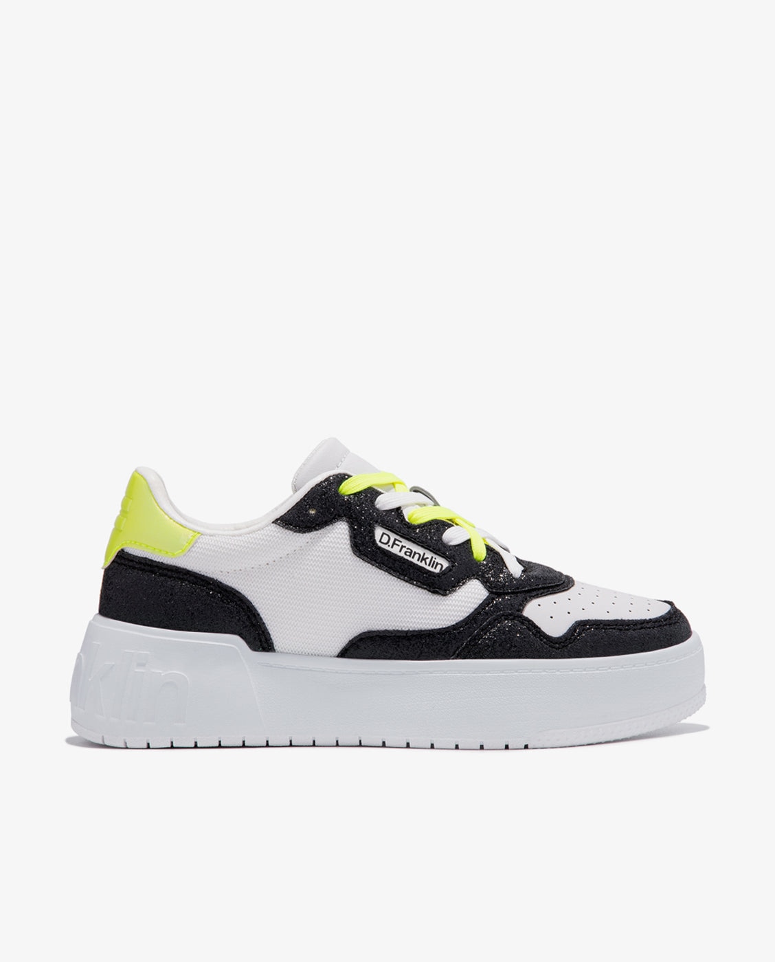D.Franklin - Zapatillas deportivas de mujer en glitter con plataforma Court basic mesh.