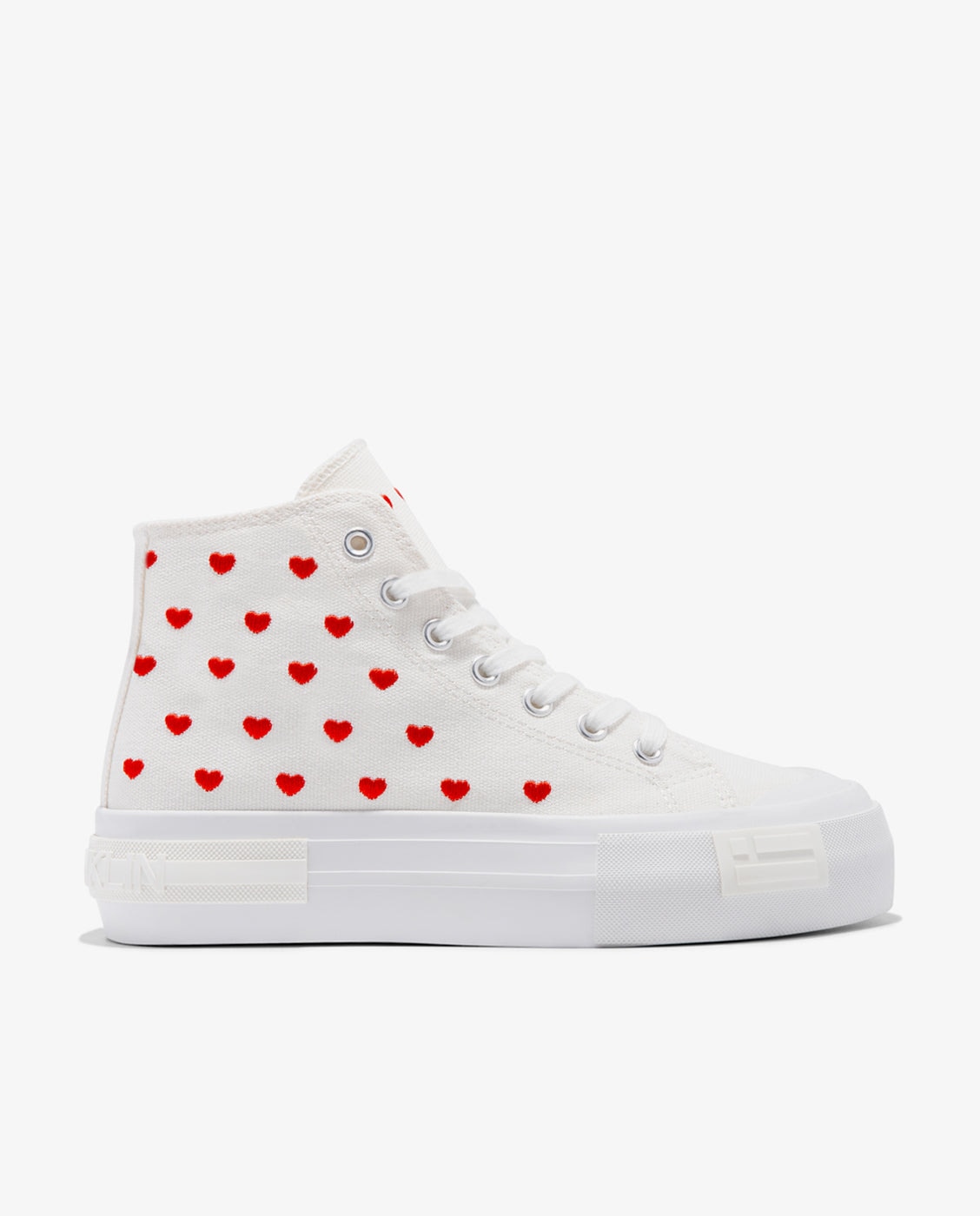 Zapatillas altas de mujer con estampado corazones y plataforma Blanco D.Franklin · El Corte Inglés — oferta en El Corte Inglés