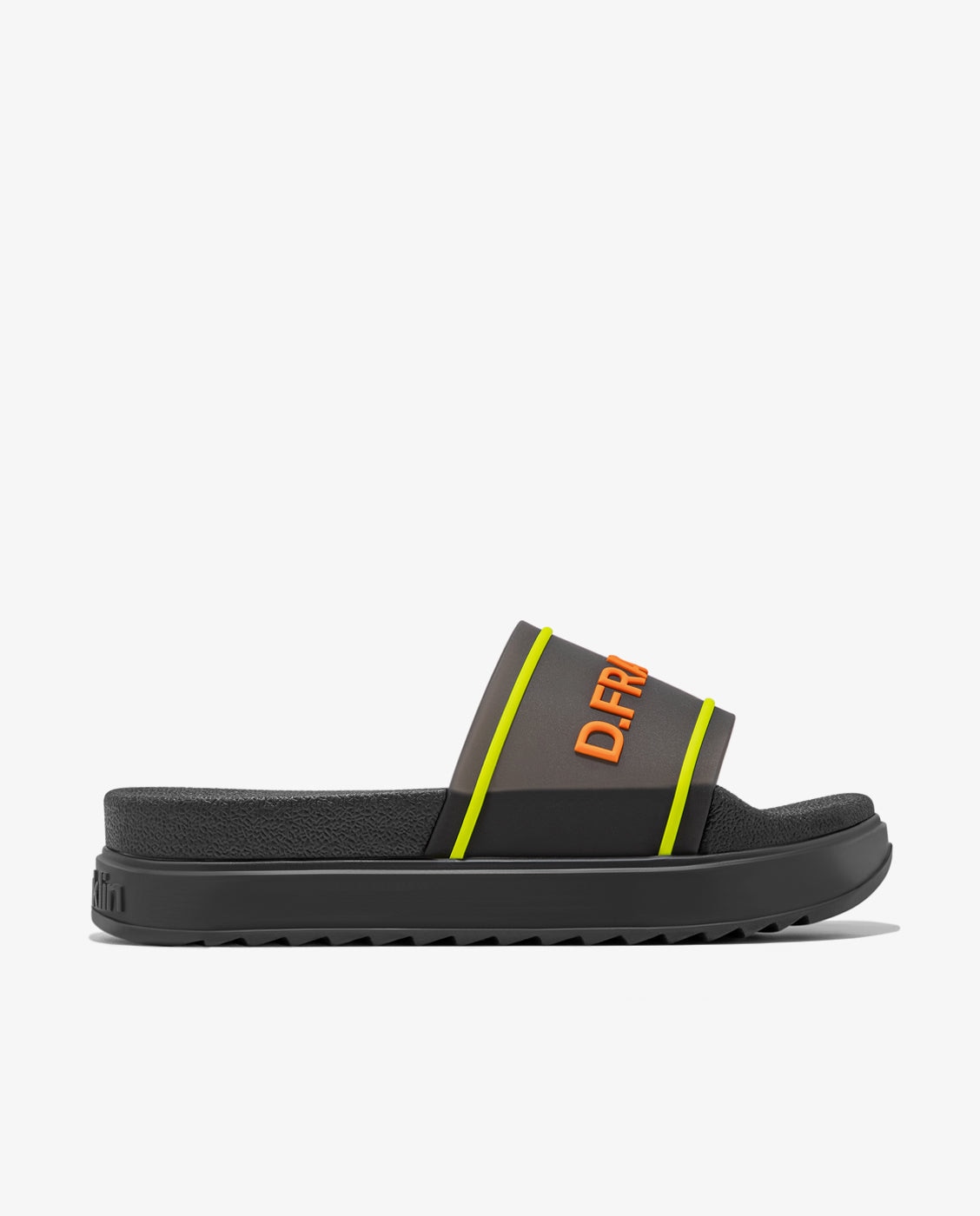 Chanclas de mujer con plataforma y tira estilo pala Dana summer - D.Franklin - Negro Negro-1