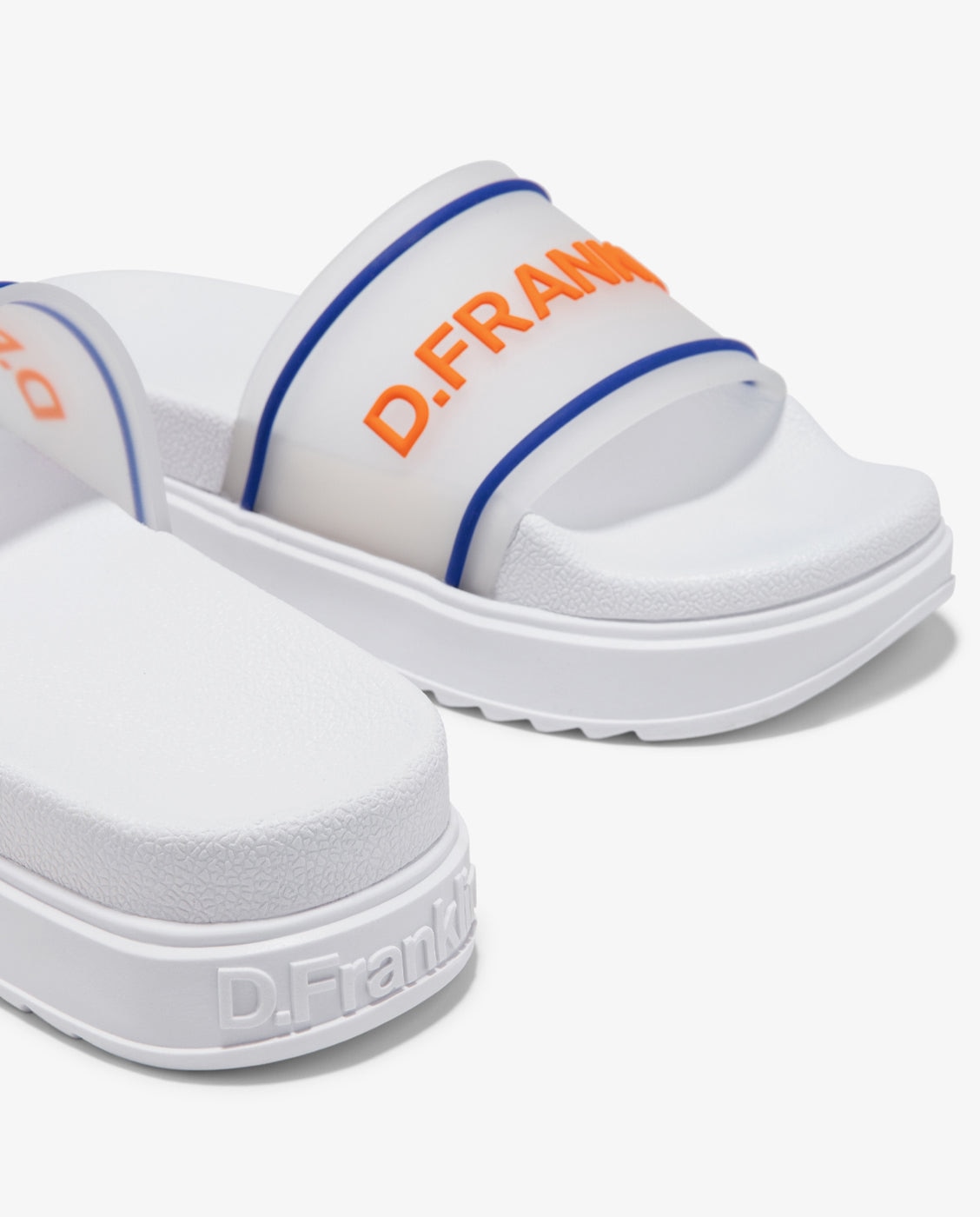 Chanclas de mujer con plataforma y tira estilo pala Dana summer - D.Franklin - Blanco Blanco-4