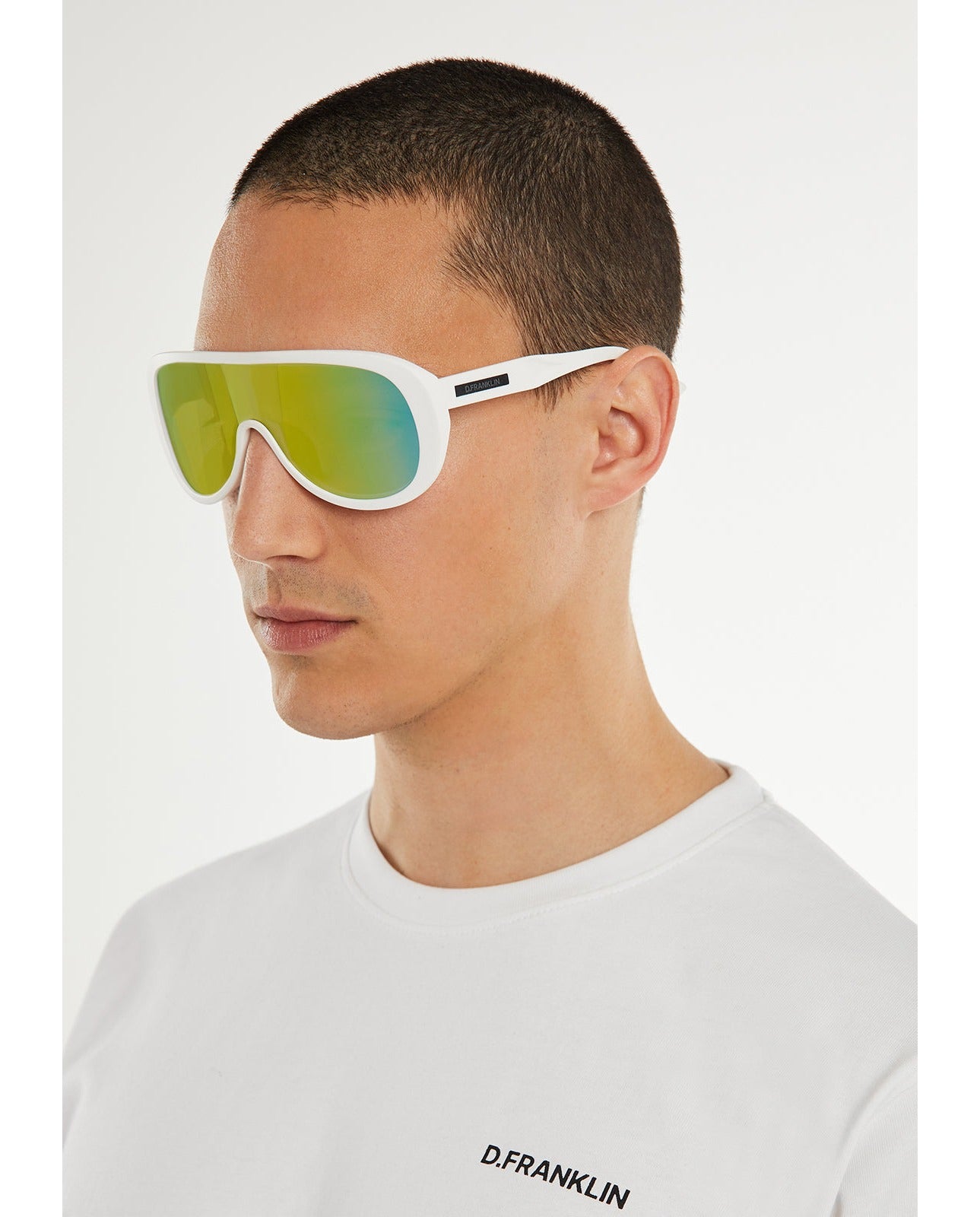 Gafas de sol unisex con forma ovalada ajax - D.Franklin - Blanco Blanco-2