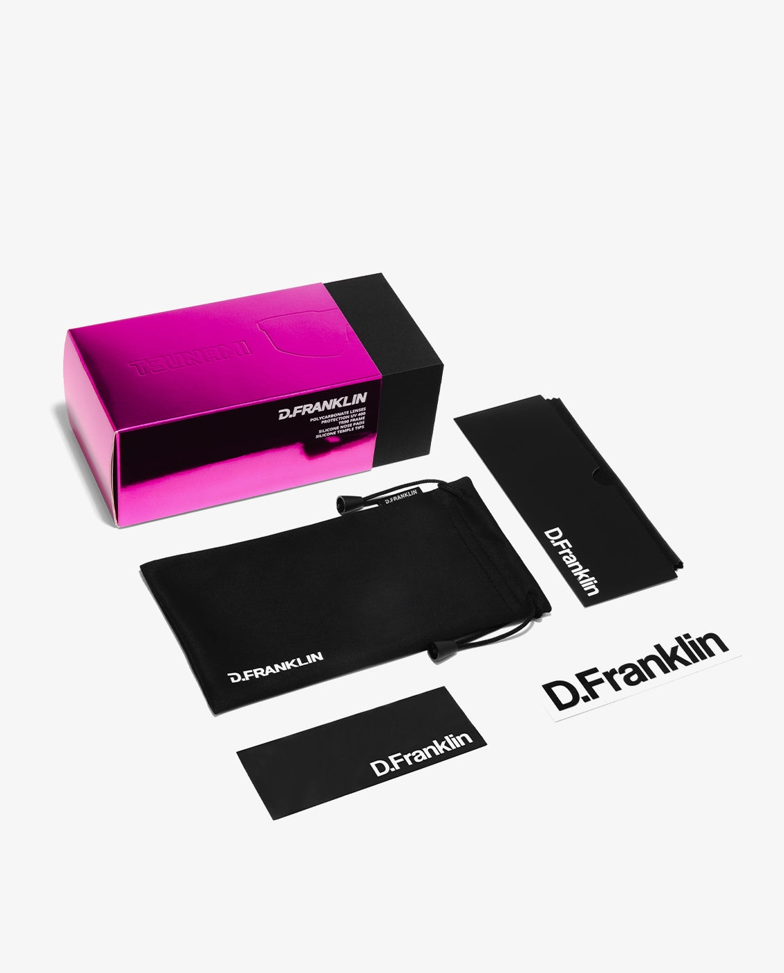 Gafas de sol unisex con forma envolvente tsunami - D.Franklin - Rosa Rosa-5