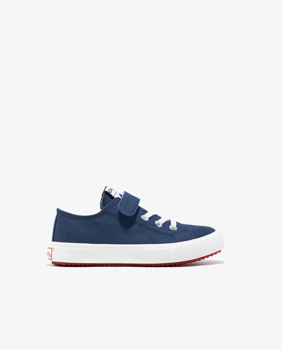 Imagen 0 de Zapatillas bajas de niños de lona con cierre adherente Azul marino