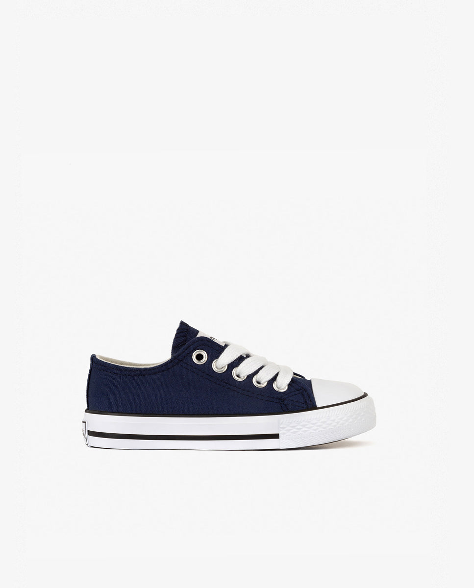 Zapatillas bajas de niños básicas con refuerzo en la puntera - Conguitos - Azul marino Azul marino-1