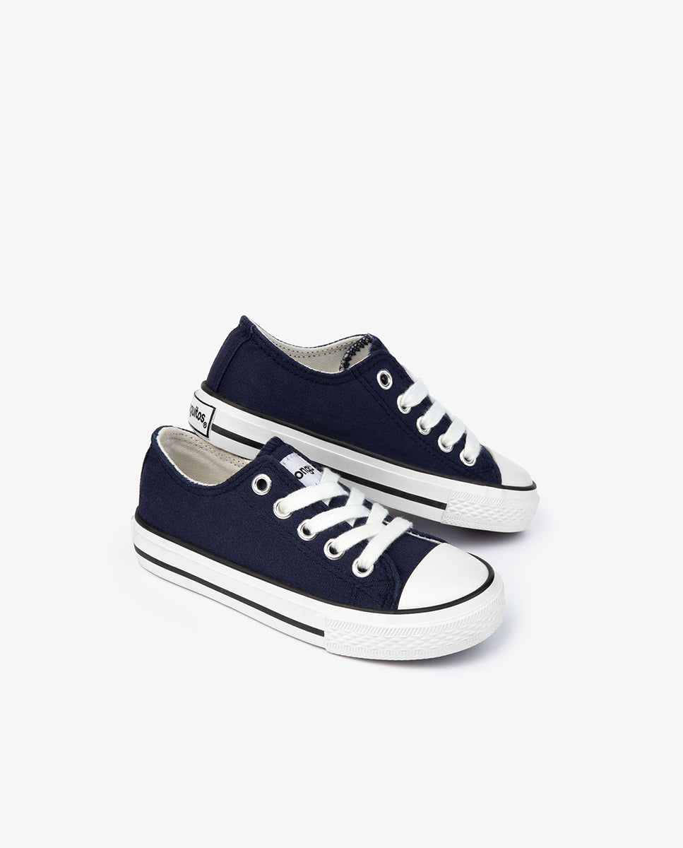 Zapatillas bajas de niños básicas con refuerzo en la puntera - Conguitos - Azul marino Azul marino-2