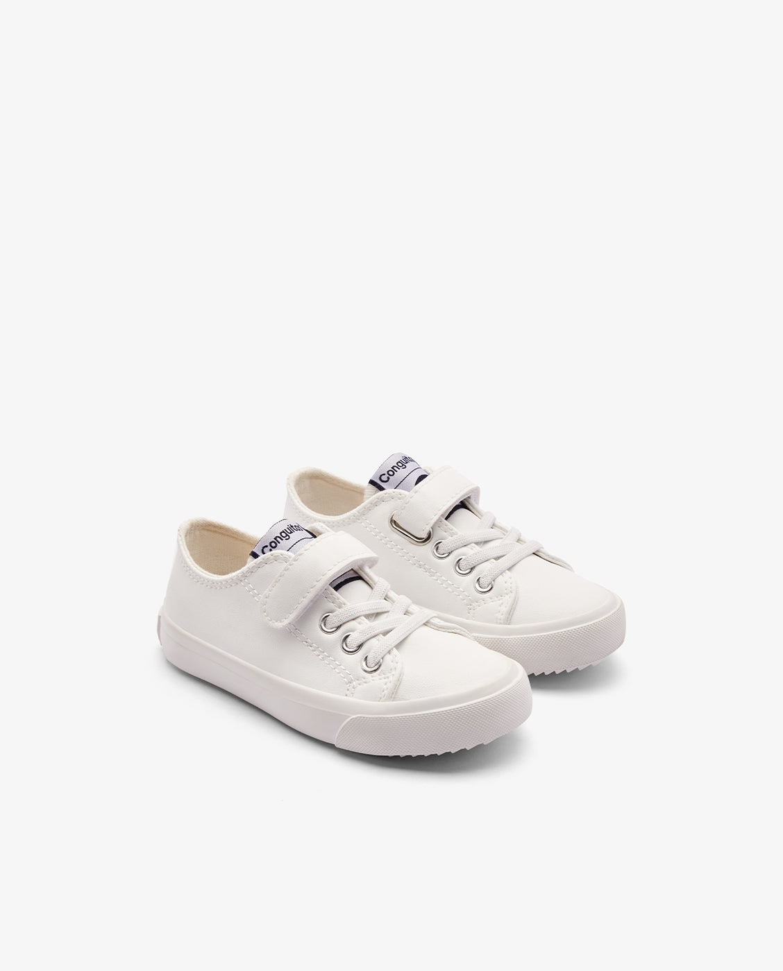 Zapatillas bajas de niños con tira adhesiva y suela antideslizante - Conguitos - Blanco Blanco-2