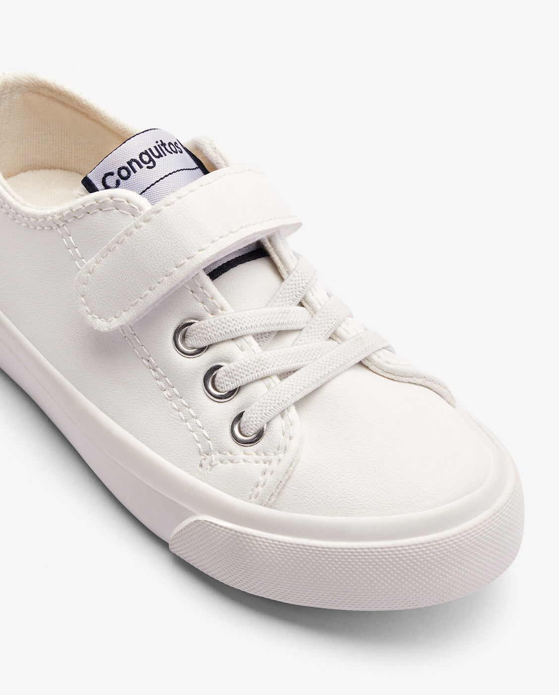 Zapatillas bajas de niños con tira adhesiva y suela antideslizante - Conguitos - Blanco Blanco-3