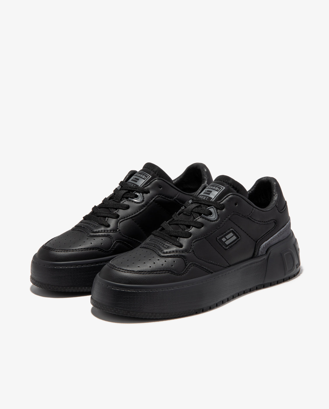 Zapatillas deportivas de mujer con plataforma Court full - D.Franklin - Negro Negro-3