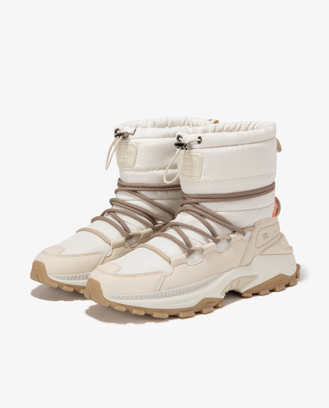 Botas de mujer estilo track con acabado acolchado - D.Franklin - Beige Beige-2