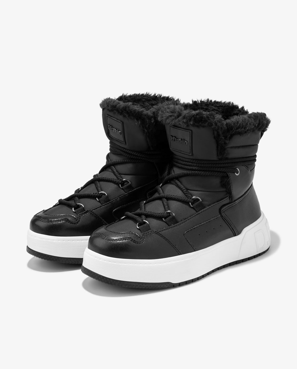 Botas de mujer con forro interior de pelo y acabado acolchado court bomb V2 - D.Franklin - Negro Negro-2