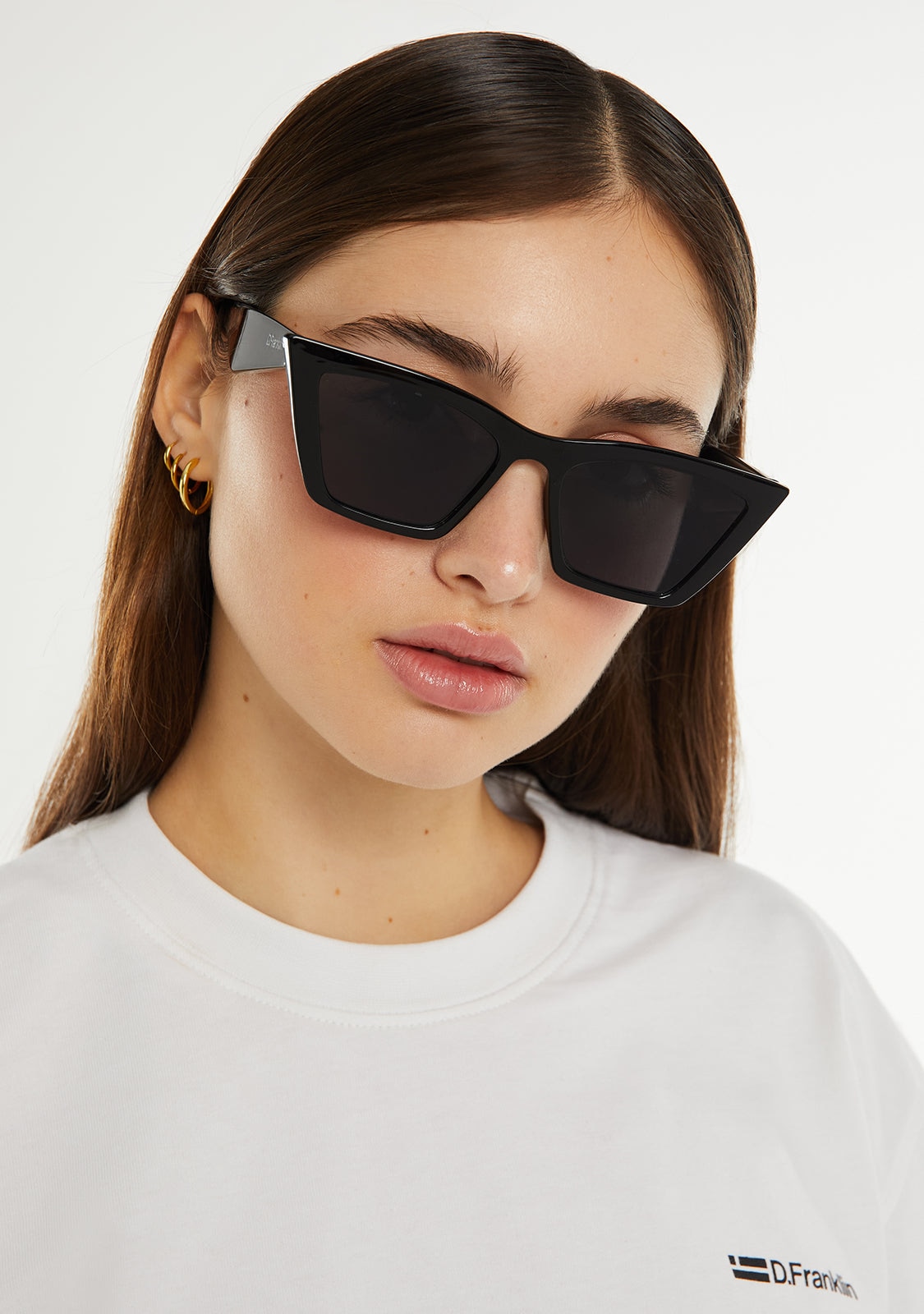 Imagen 2 de Gafas de sol de mujer con forma de ojo de gato monaco - D.Franklin - Negro Negro