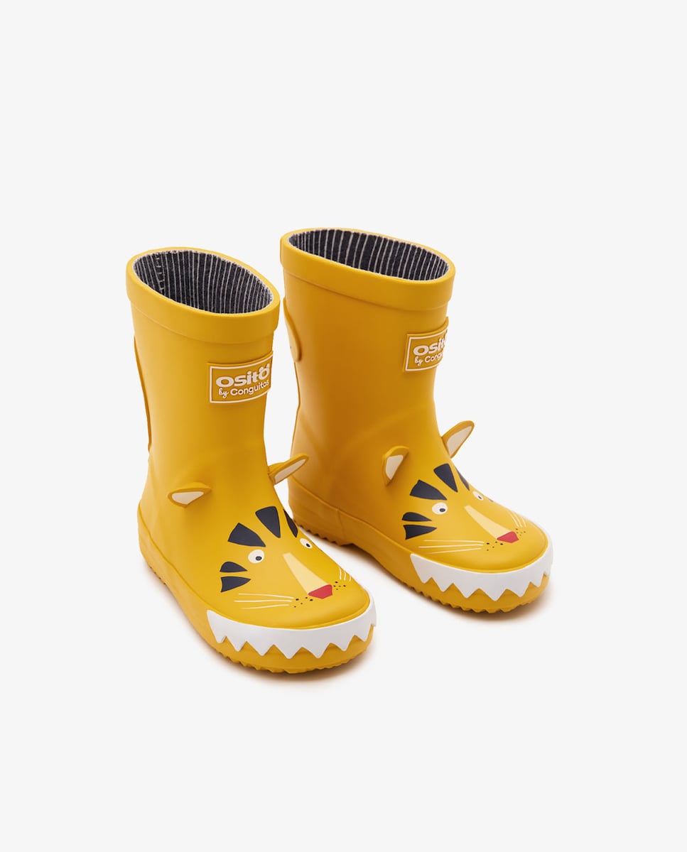 Botas de agua de bebé impermeables con suela antideslizante