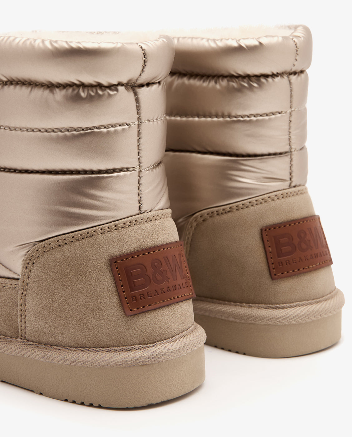 Botas de niños con acabado acolchado y efecto iridiscente - Conguitos - Oro Oro-3