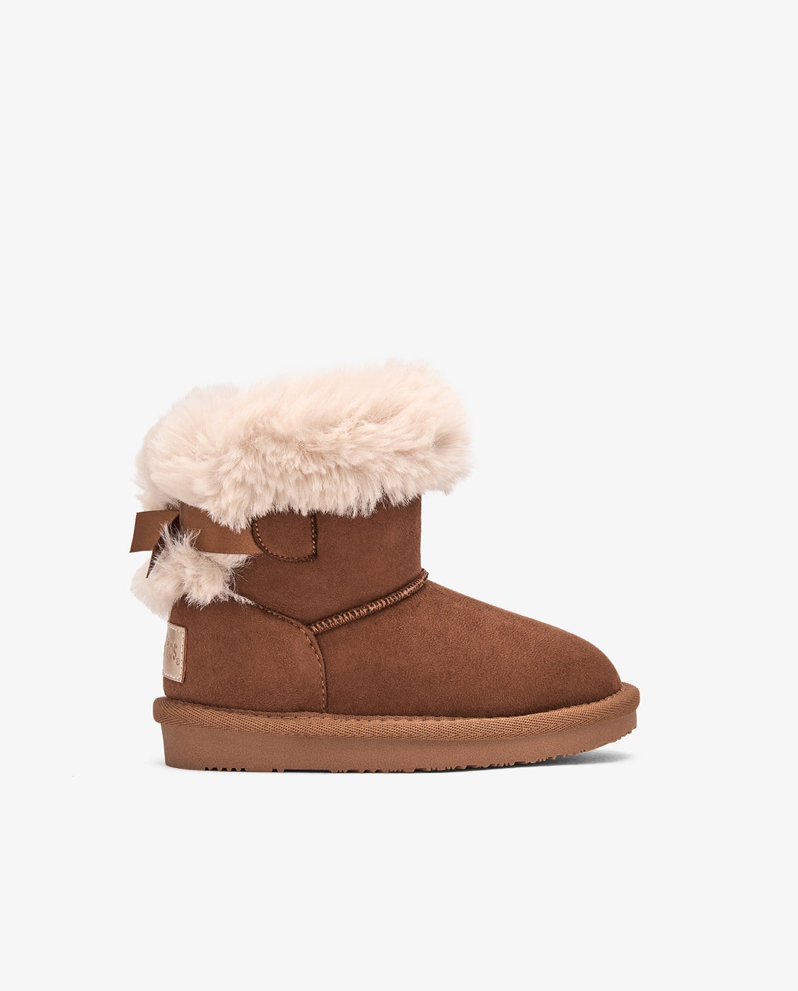 Botas de niña estilo australiana con lazo, forro de pelo e impermeables - Conguitos - Marrón Marrón-1
