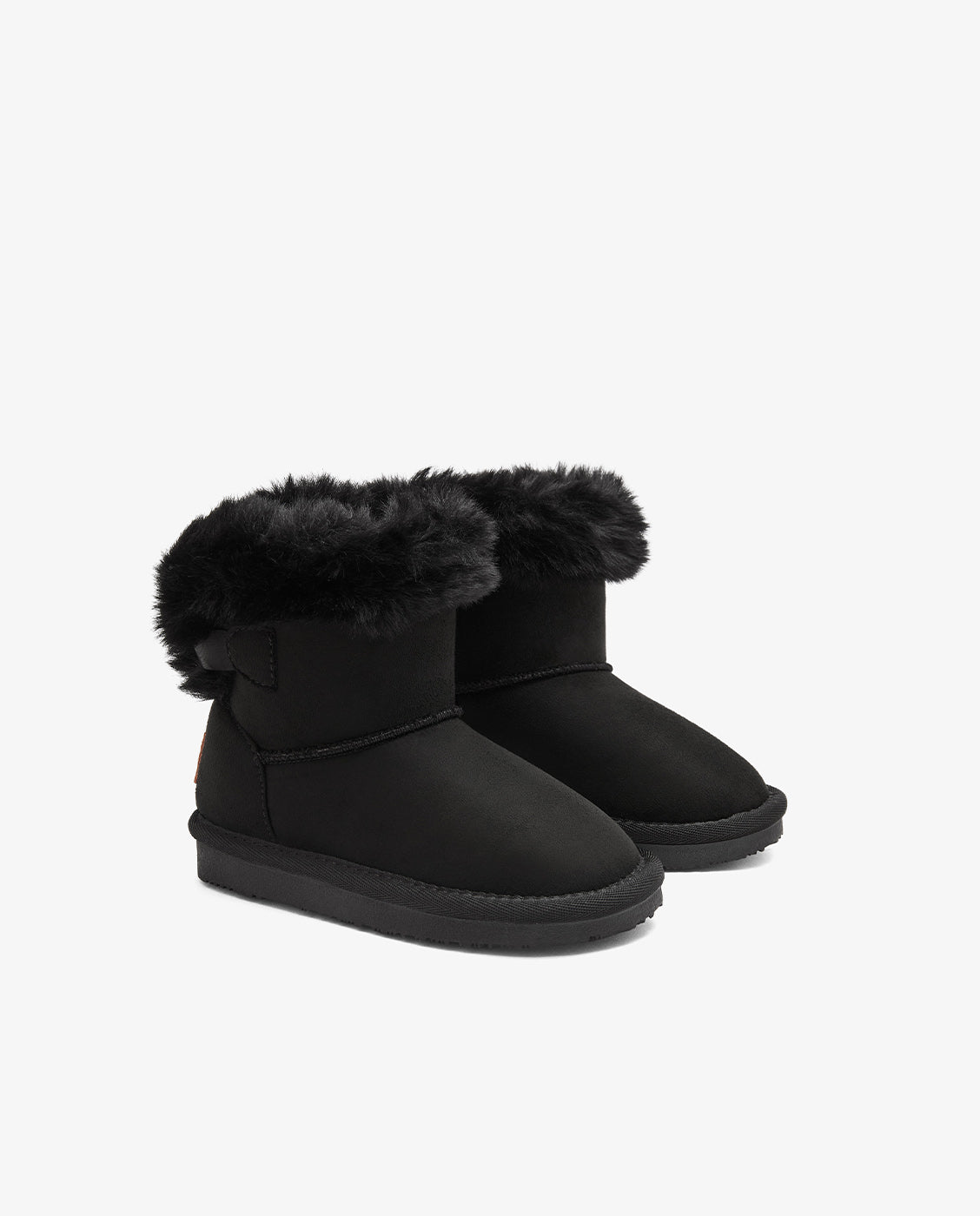 Botas de niña estilo australiana con lazo, forro de pelo e impermeables - Conguitos - Negro Negro-2