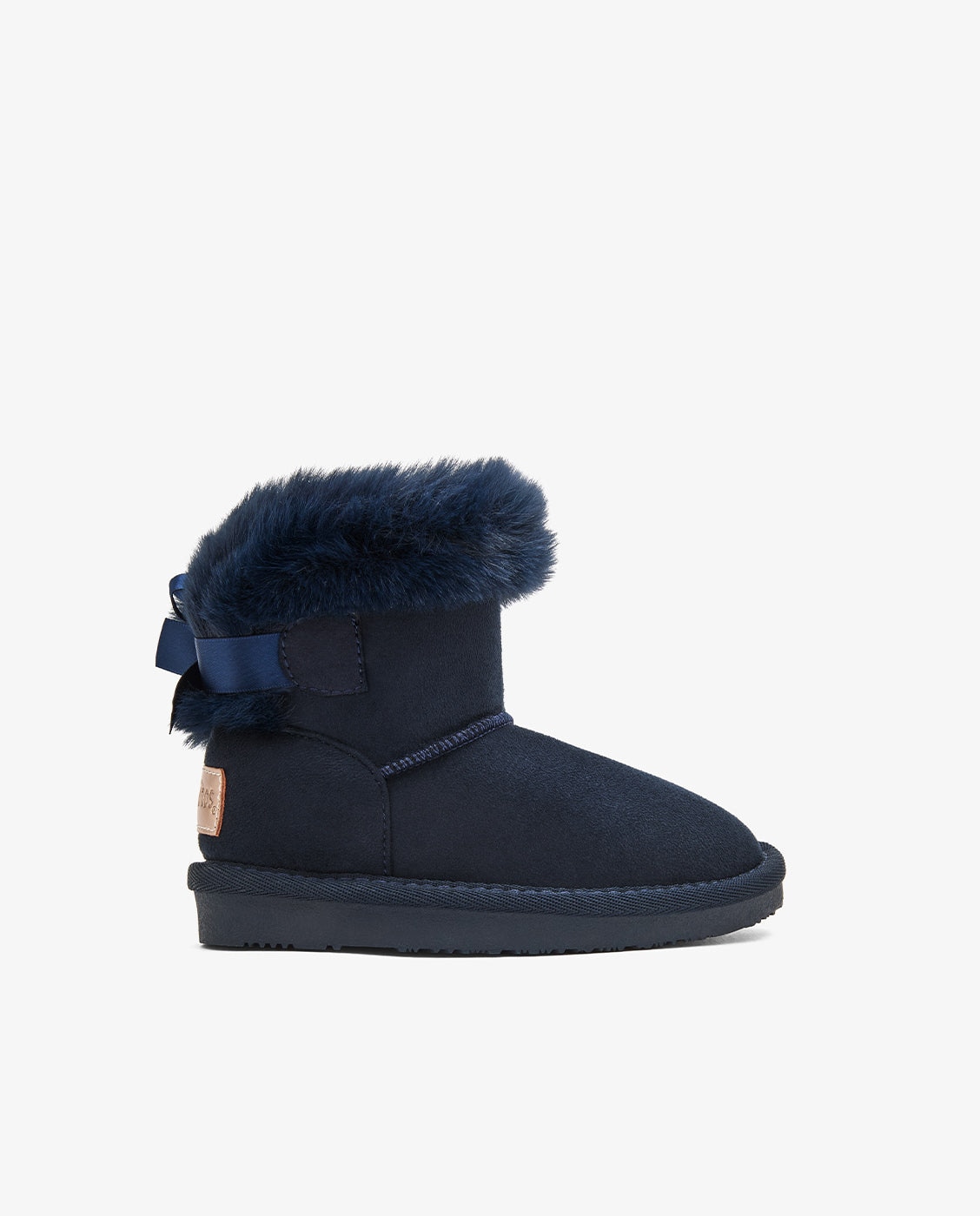 Botas de niña estilo australiana con lazo, forro de pelo e impermeables - Conguitos - Azul Azul-1