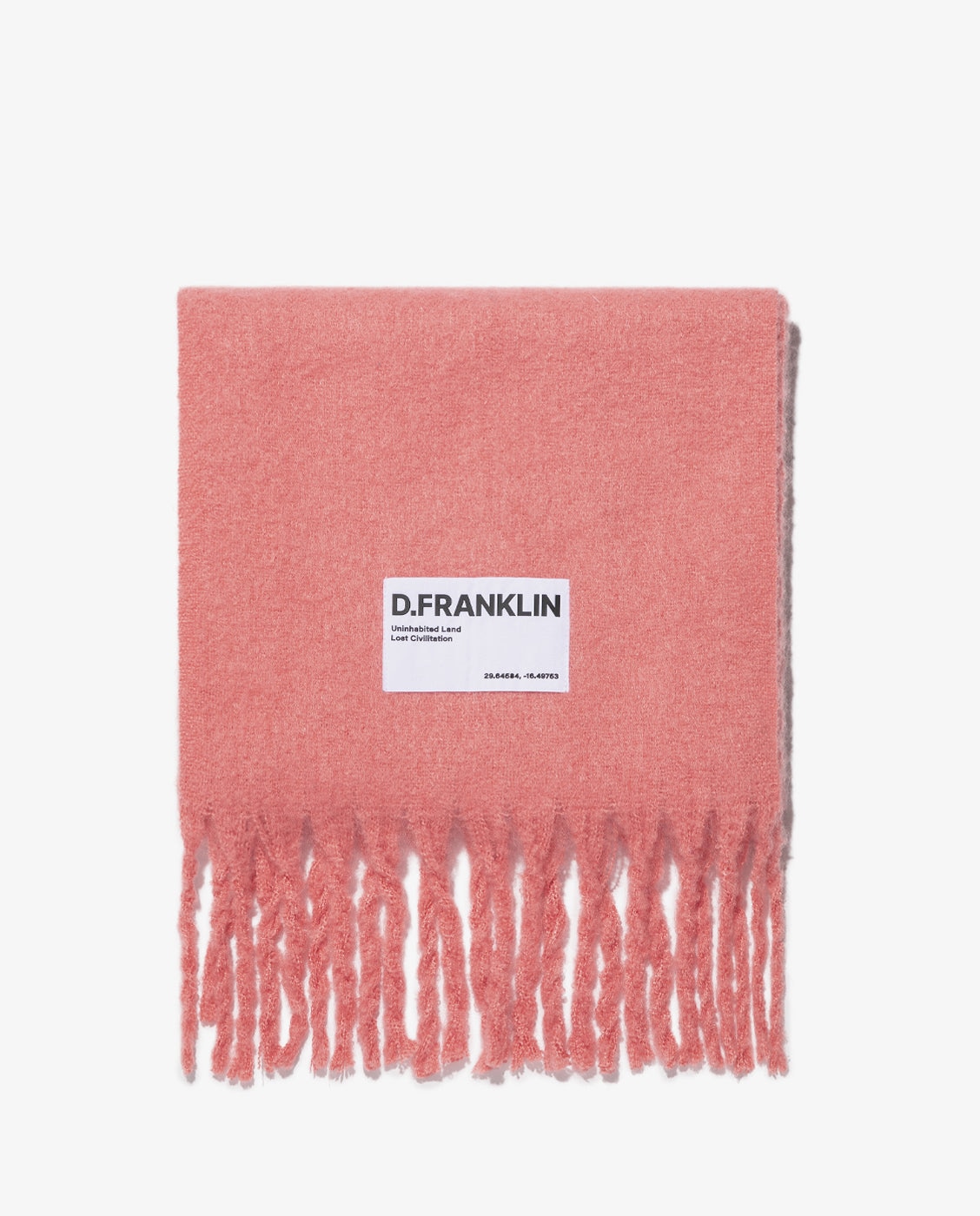 Bufanda de poliéster con estampado liso - D.Franklin - Coral Coral-3