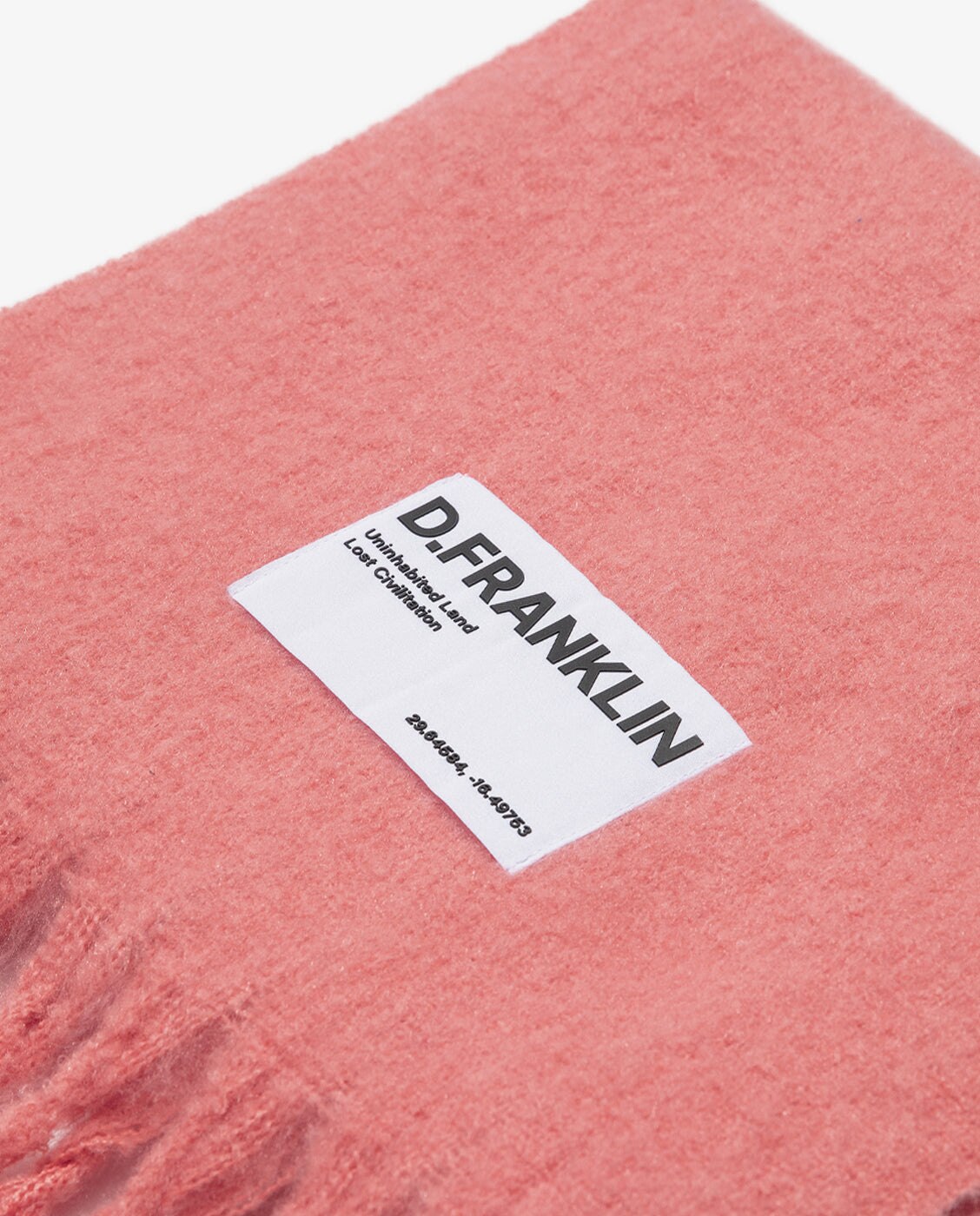Bufanda de poliéster con estampado liso - D.Franklin - Coral Coral-2