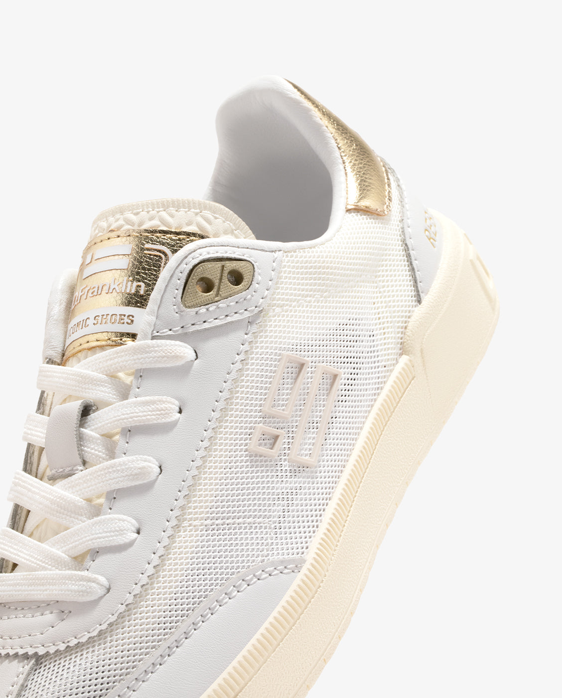 Zapatillas deportivas de mujer con acabado en serraje - D.Franklin - Blanco roto Blanco roto-2