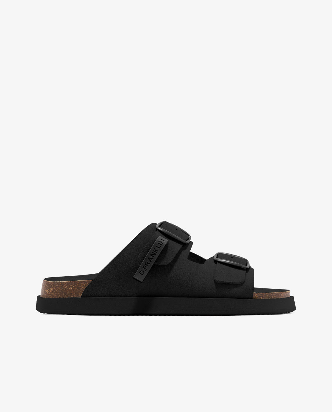 Sandalias planas unisex en piel Vibe - D.Franklin - Negro Negro-1