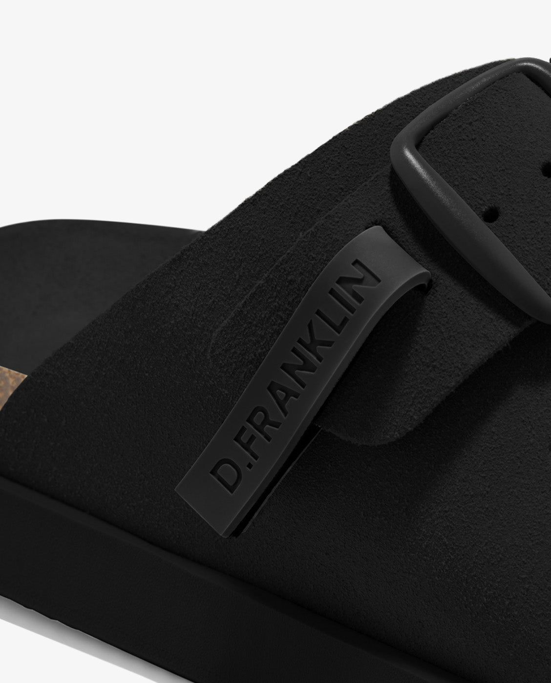 Sandalias planas unisex en piel Vibe - D.Franklin - Negro Negro-2