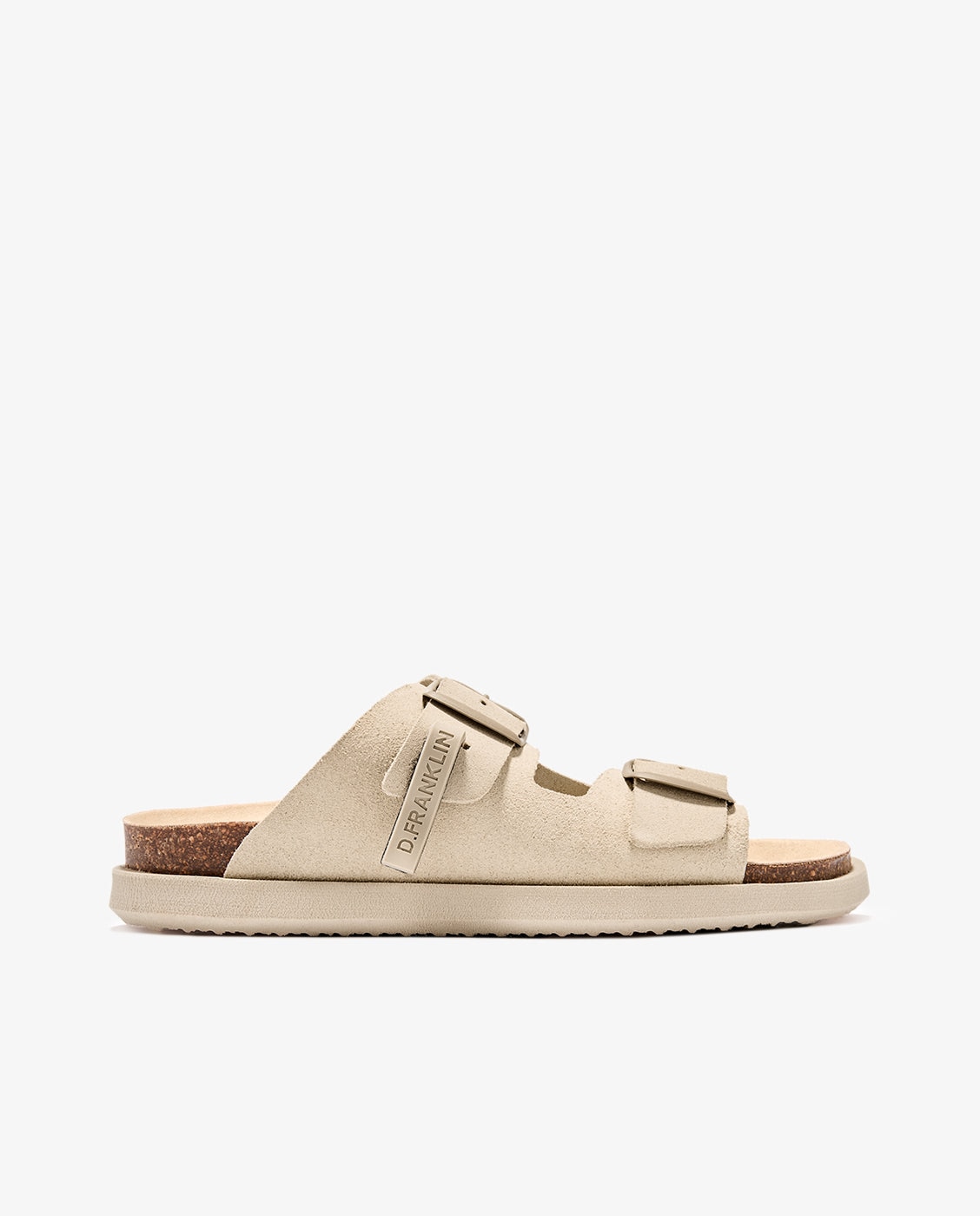 Sandalias planas de mujer en piel con Vibe - D.Franklin - Beige Beige-1