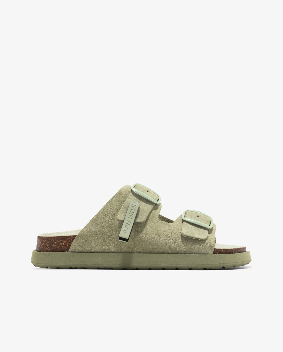 Sandalias planas de mujer en piel con Vibe - D.Franklin - Kaki Kaki-1