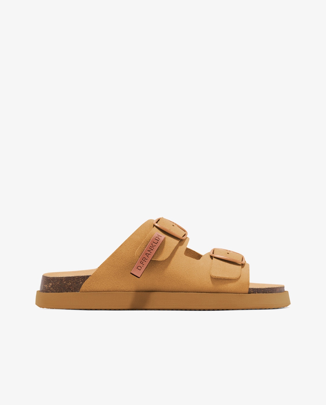 Sandalias planas de mujer en piel con Vibe - D.Franklin - Marrón claro Marrón claro-1
