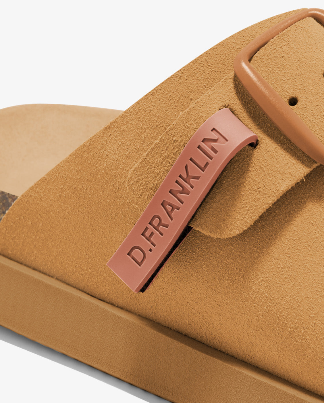 Sandalias planas de mujer en piel con Vibe - D.Franklin - Marrón claro Marrón claro-2