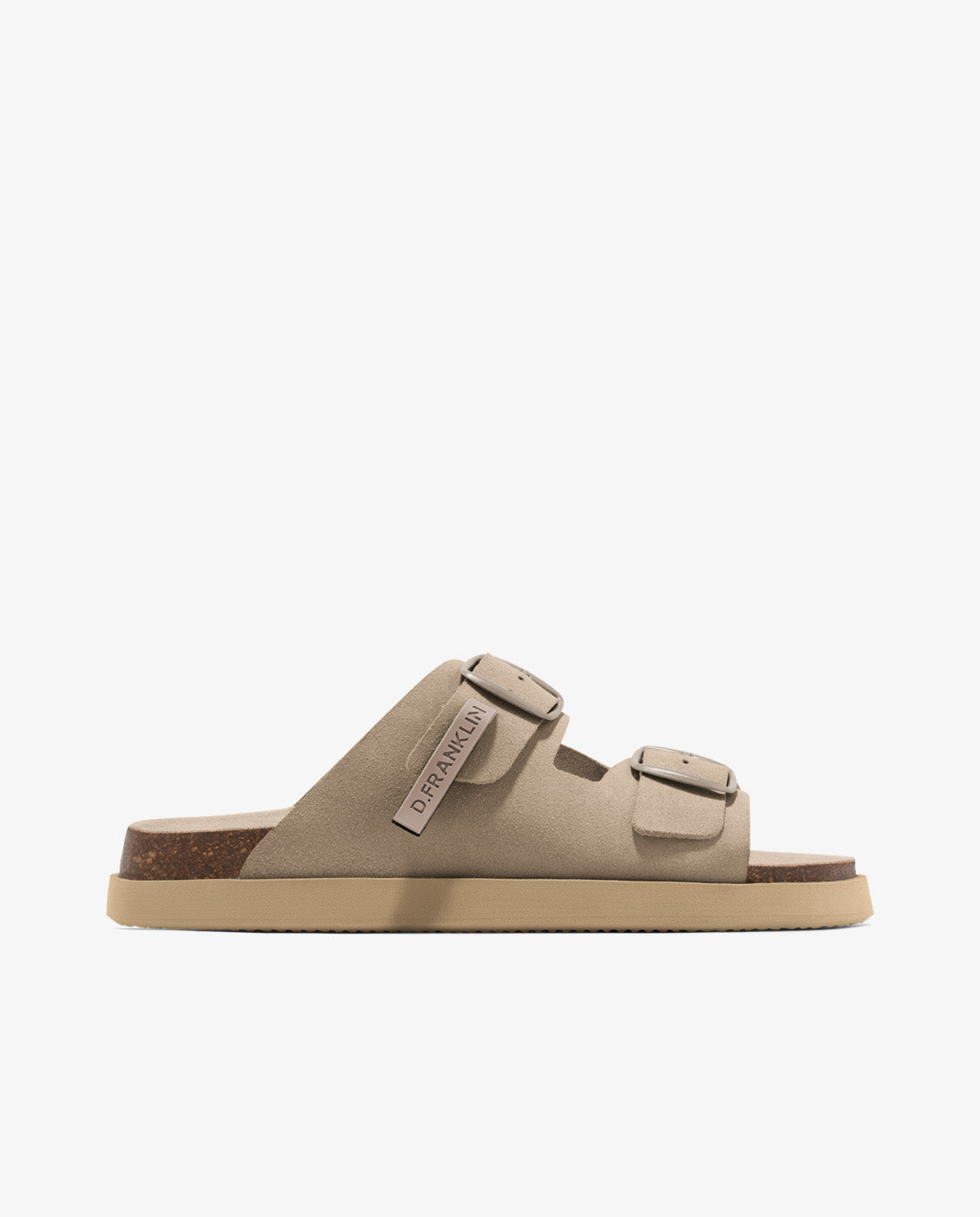 Sandalias planas unisex en piel Vibe - D.Franklin - Marrón Marrón-1