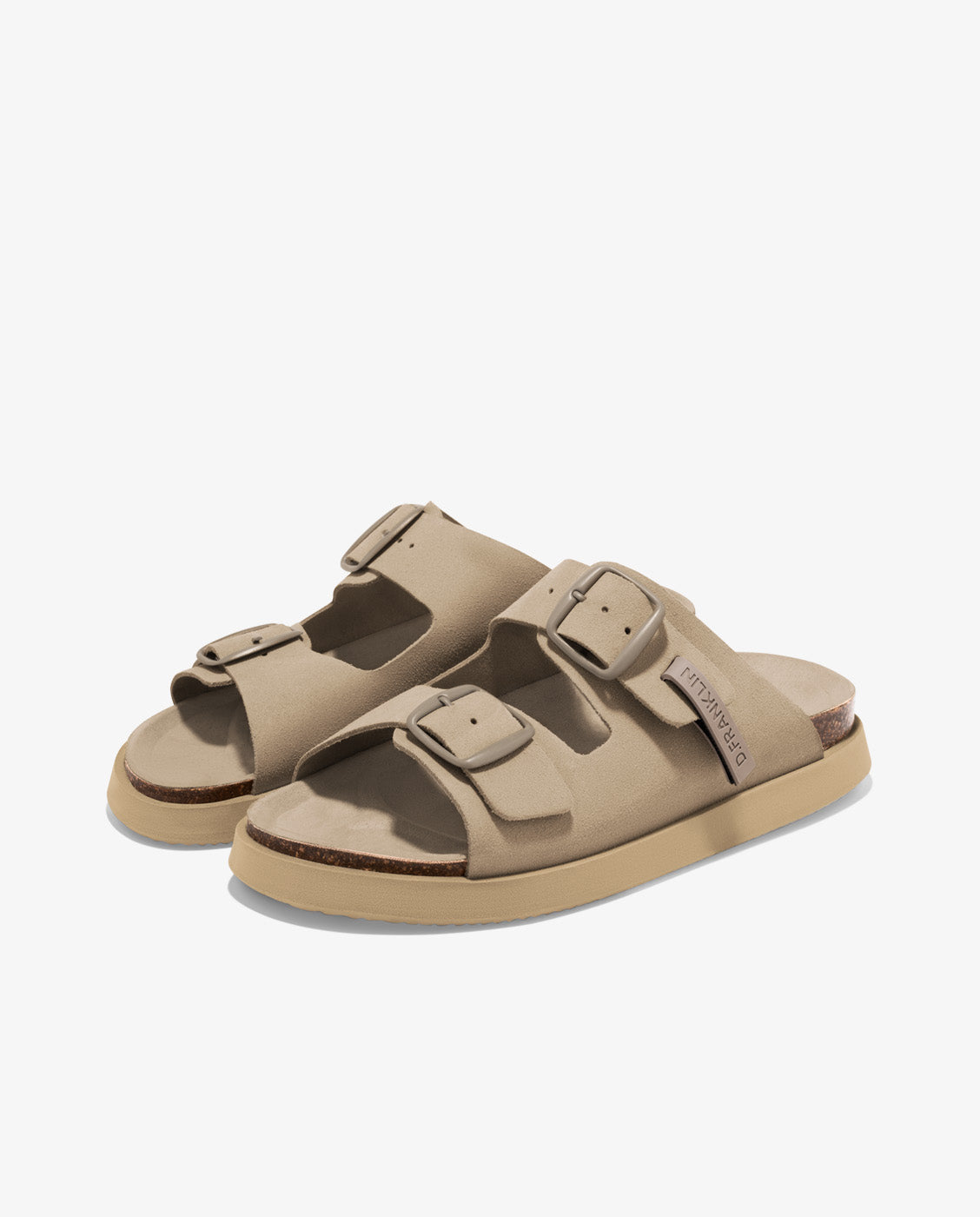 Sandalias planas unisex en piel Vibe - D.Franklin - Marrón Marrón-3