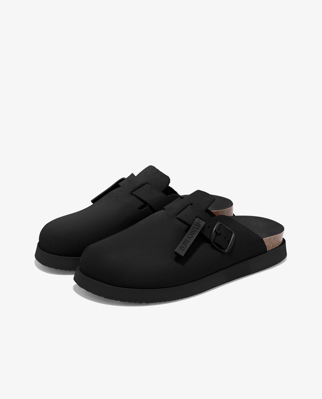 Zuecos unisex en ante Vibe clog - D.Franklin - Negro Negro-4