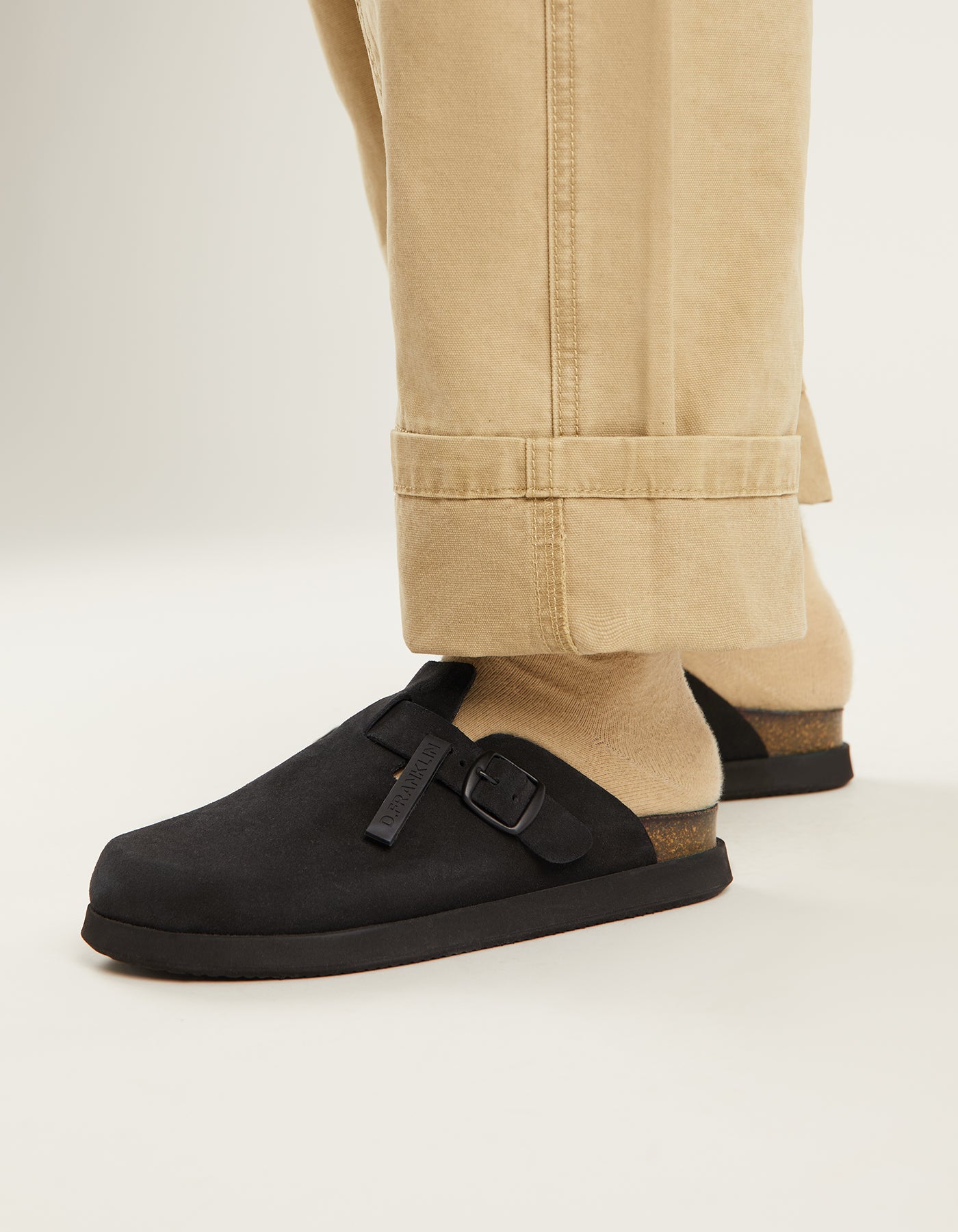 Zuecos unisex en ante Vibe clog - D.Franklin - Negro Negro-2