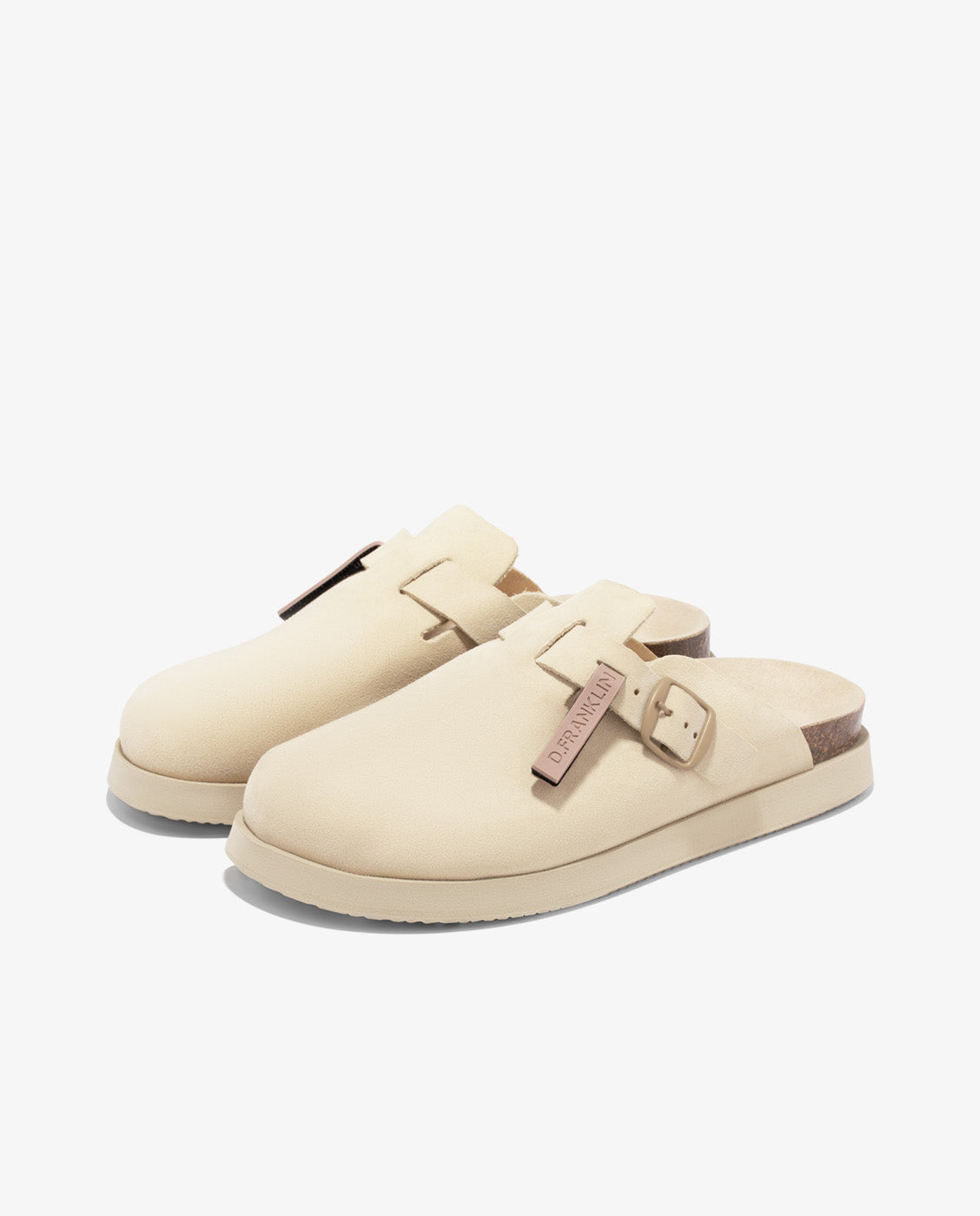 Zuecos unisex en ante Vibe clog - D.Franklin - Beige Beige-5