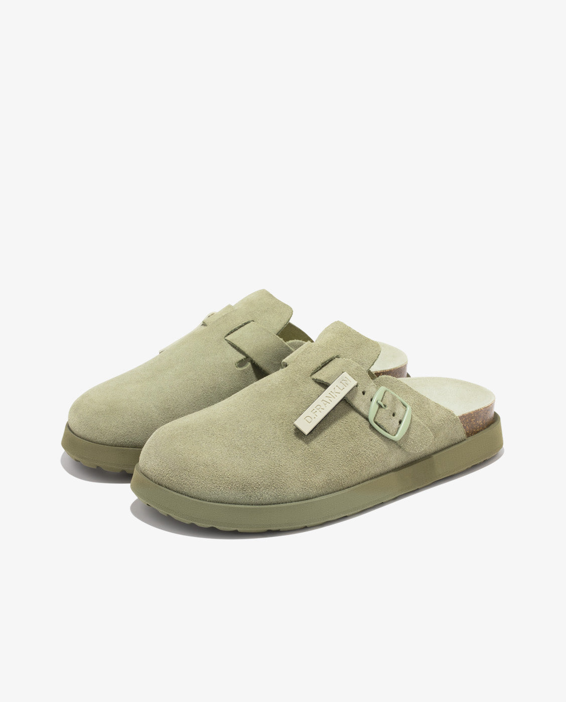 Zuecos unisex en ante Vibe clog - D.Franklin - Kaki Kaki-3