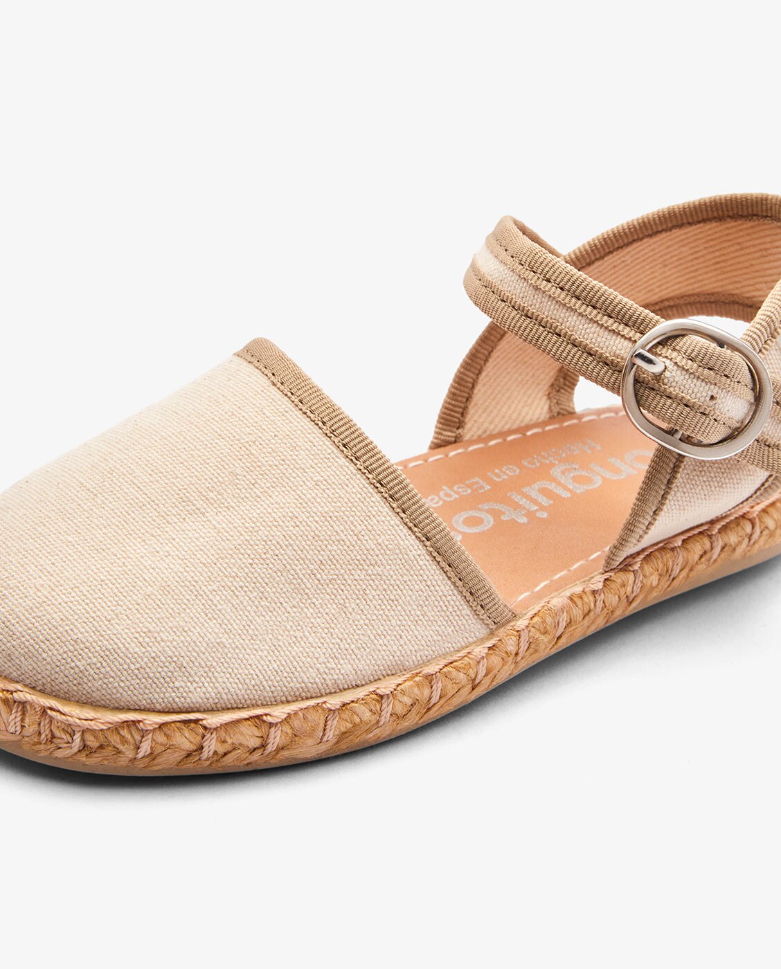 Alpargatas de niña con suela de yute y cierre hebilla metálica - Conguitos - Beige Beige-3