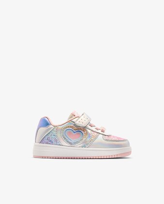 Zapatillas deportivas de ni?�a estampado coraz?�n con purpurina ?� Conguitos ?� El Corte Ingl?�s