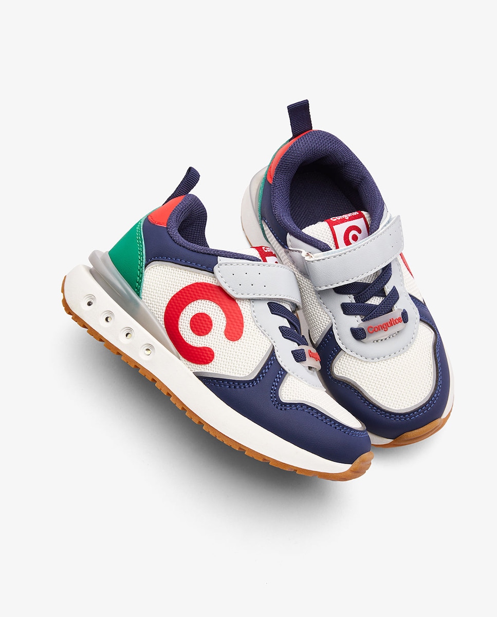 Zapatillas deportivas de niños estampado logo en multicolor