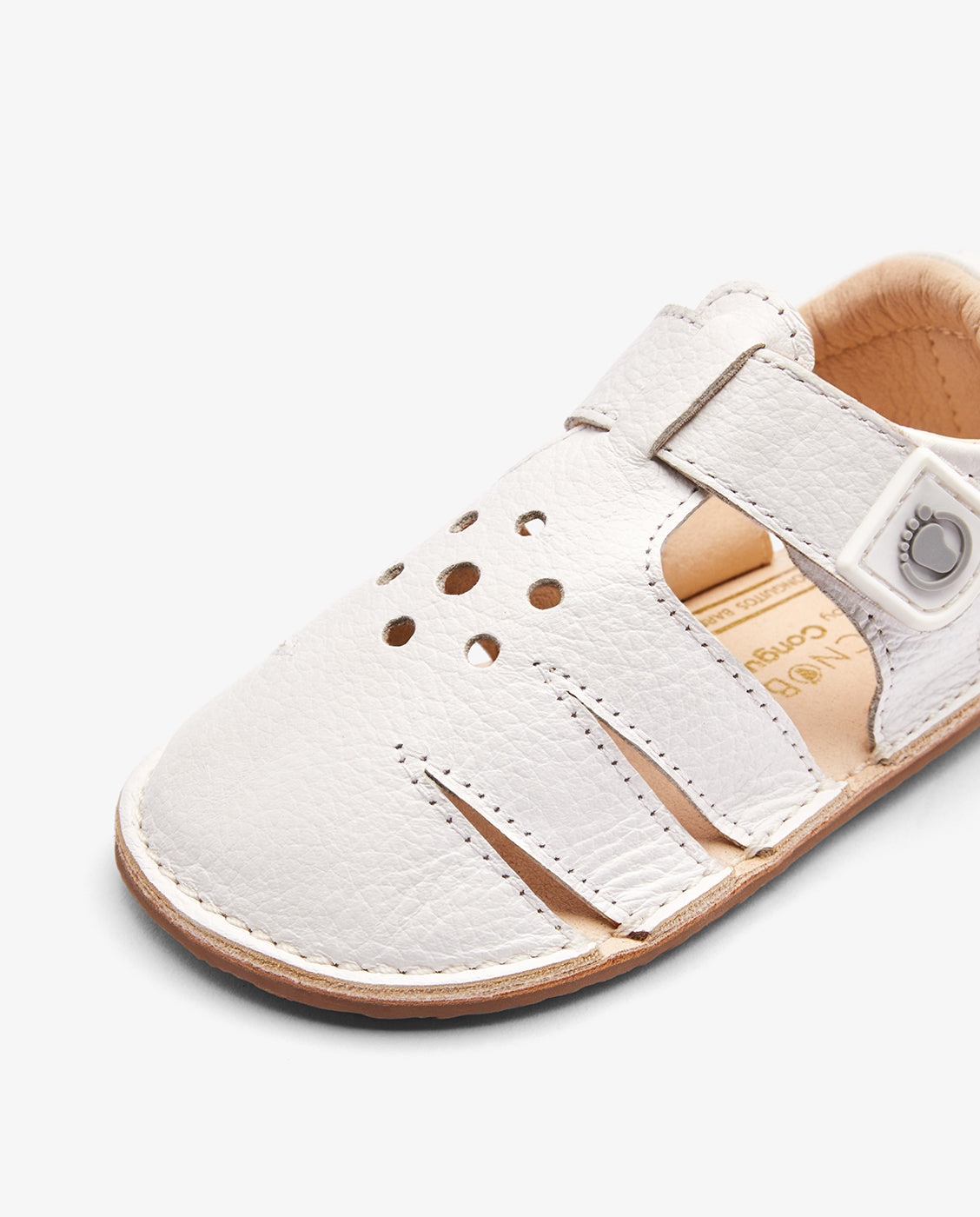 Sandalias de bebés diseño respetuoso - Conguitos - Blanco Blanco-3