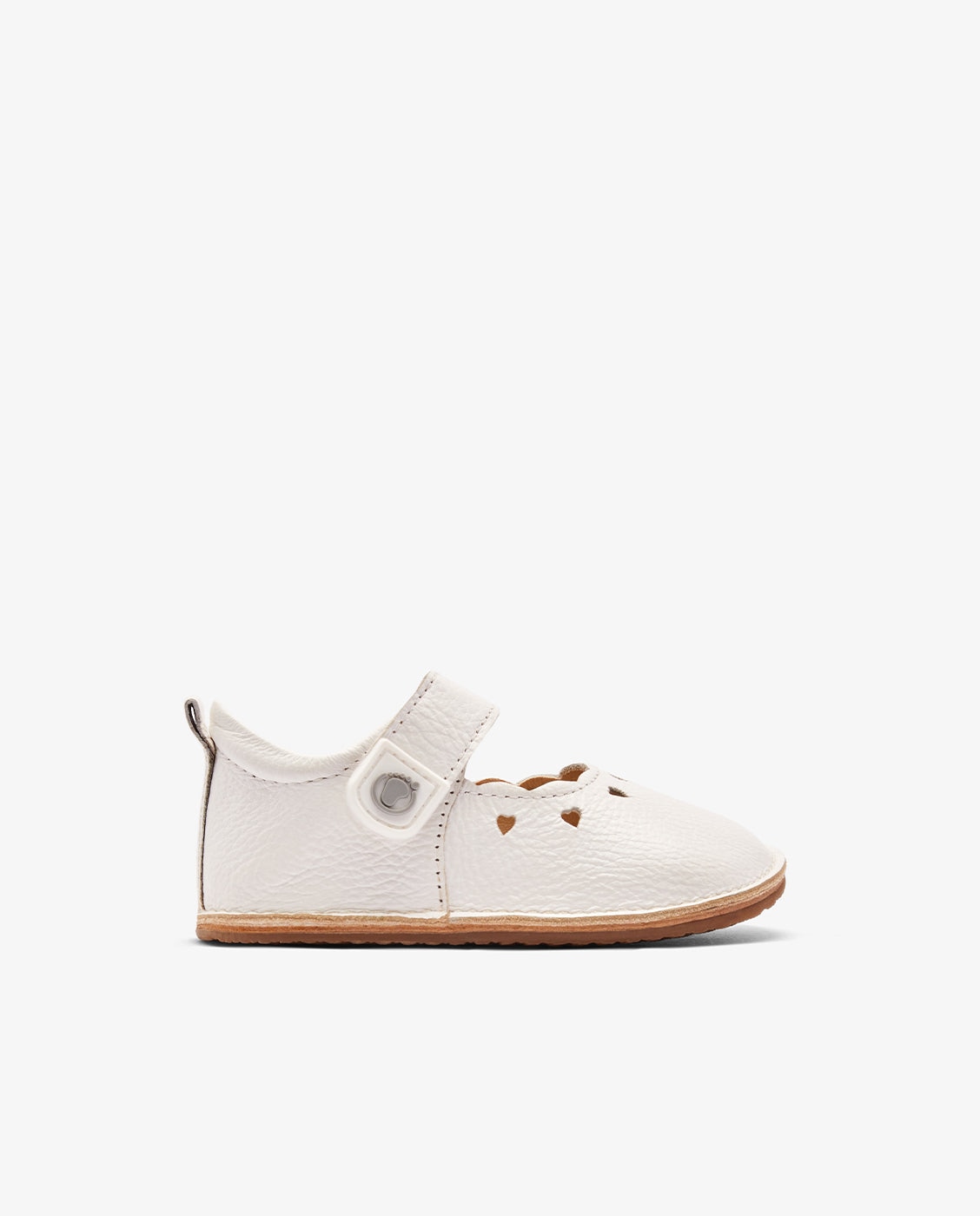 Pepitos de bebés diseño respetuoso con perforado de ondas Mary janes - Conguitos - Blanco Blanco-1