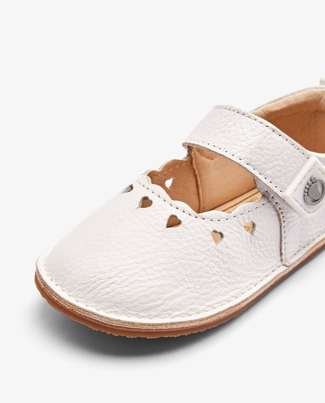Pepitos de bebés diseño respetuoso con perforado de ondas Mary janes - Conguitos - Blanco Blanco-3